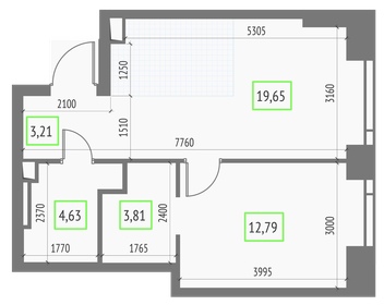 52,8 м², 1-комнатные апартаменты 23 000 000 ₽ - изображение 129