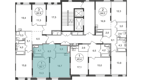 Квартира 46,1 м², 1-комнатная - изображение 2