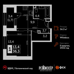 Квартира 36,3 м², 1-комнатная - изображение 1