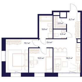 59,6 м², 2-комнатная квартира 31 668 800 ₽ - изображение 31