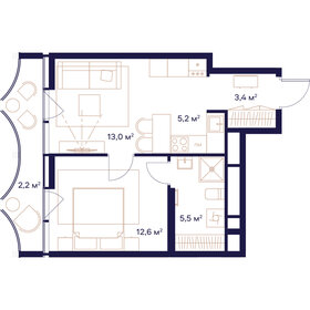 43 м², 1-комнатная квартира 25 183 000 ₽ - изображение 39