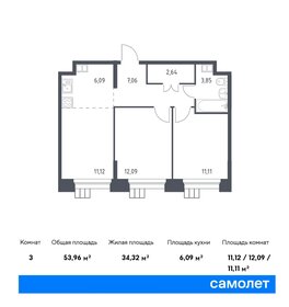 53,9 м², 2-комнатные апартаменты 11 578 581 ₽ - изображение 66