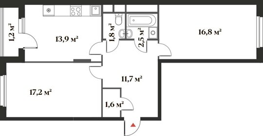66,6 м², 2-комнатная квартира 15 583 604 ₽ - изображение 77