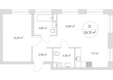 64,5 м², 2-комнатная квартира 24 990 000 ₽ - изображение 158
