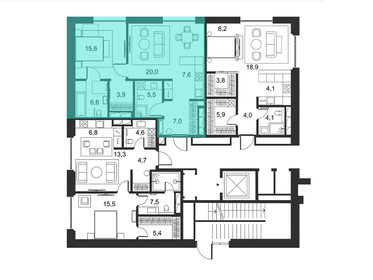 69,6 м², 1-комнатные апартаменты 171 830 000 ₽ - изображение 55