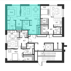 Квартира 67,4 м², 1-комнатные - изображение 2