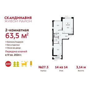 75 м², 2-комнатная квартира 18 000 000 ₽ - изображение 97