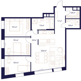 105,6 м², 3-комнатная квартира 53 950 400 ₽ - изображение 16