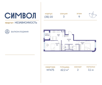 83,8 м², 4-комнатная квартира 22 000 000 ₽ - изображение 119