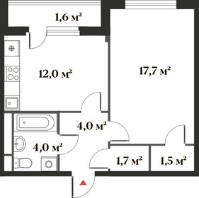 Квартира 42,5 м², 1-комнатная - изображение 1