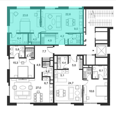 Квартира 79,3 м², 2-комнатные - изображение 2