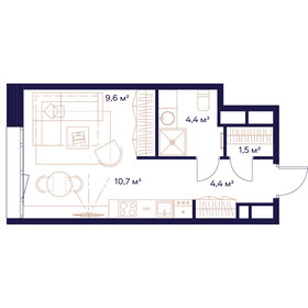 18,2 м², апартаменты-студия 7 098 000 ₽ - изображение 145