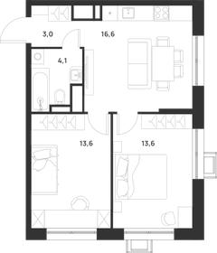 51 м², 2-комнатная квартира 10 500 000 ₽ - изображение 79