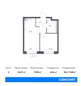 30,9 м², 2-комнатная квартира 8 300 000 ₽ - изображение 94