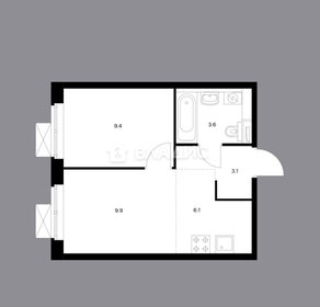 Квартира 32,1 м², 2-комнатная - изображение 1