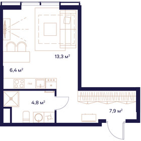 18,2 м², апартаменты-студия 7 098 000 ₽ - изображение 160