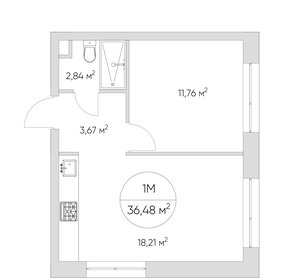 40,9 м², 1-комнатная квартира 14 000 000 ₽ - изображение 109