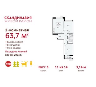 75 м², 2-комнатная квартира 18 000 000 ₽ - изображение 126