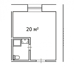 Квартира 20 м², студия - изображение 1