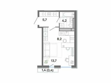 29 м², квартира-студия 6 211 560 ₽ - изображение 7