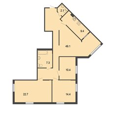 Квартира 115,4 м², 4-комнатная - изображение 2