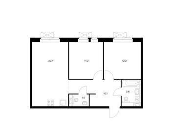 55,6 м², 2-комнатная квартира 10 500 000 ₽ - изображение 112
