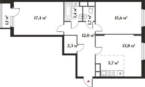 71,8 м², 3-комнатная квартира 16 341 489 ₽ - изображение 72