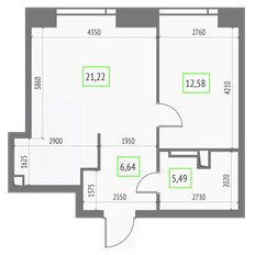 Квартира 45,9 м², 1-комнатная - изображение 2