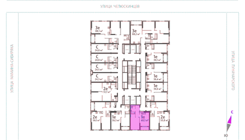 46 м², 1-комнатная квартира 6 990 000 ₽ - изображение 103