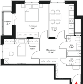 61,9 м², 2-комнатная квартира 23 544 904 ₽ - изображение 12