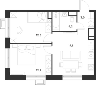 51 м², 2-комнатная квартира 10 500 000 ₽ - изображение 89