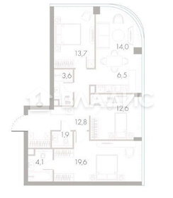 Квартира 88,8 м², 4-комнатная - изображение 1