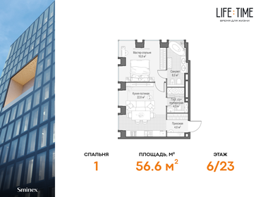 55,2 м², 2-комнатная квартира 61 040 000 ₽ - изображение 77