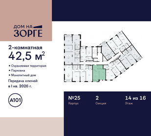 42,6 м², 2-комнатная квартира 23 434 662 ₽ - изображение 22