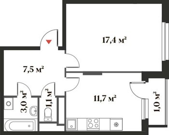 33,7 м², 1-комнатная квартира 9 300 000 ₽ - изображение 128