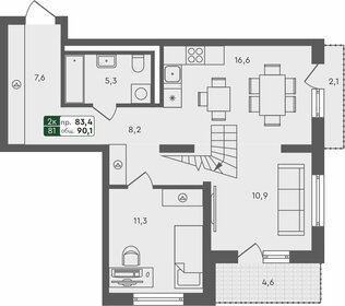 95,1 м², 2-комнатная квартира 96 750 000 ₽ - изображение 41
