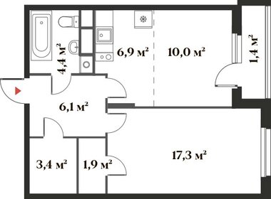 58 м², 2-комнатная квартира 9 300 000 ₽ - изображение 78