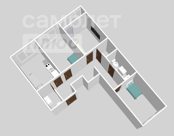 Квартира 74,7 м², 3-комнатная - изображение 4