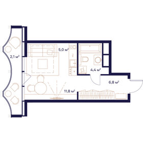 32,4 м², квартира-студия 17 048 000 ₽ - изображение 51