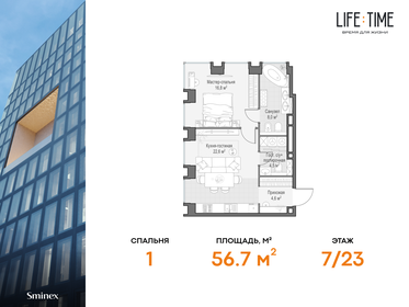 55,2 м², 2-комнатная квартира 61 040 000 ₽ - изображение 75