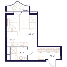 32,4 м², квартира-студия 17 048 000 ₽ - изображение 36