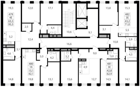 71,4 м², 3-комнатная квартира 24 000 000 ₽ - изображение 123