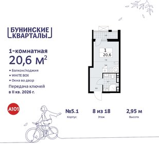 19,7 м², квартира-студия 7 400 000 ₽ - изображение 110