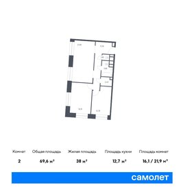 70 м², 2-комнатная квартира 39 500 000 ₽ - изображение 115