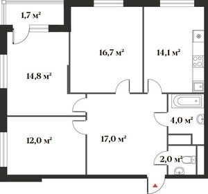 82,2 м², 3-комнатная квартира 18 776 328 ₽ - изображение 70