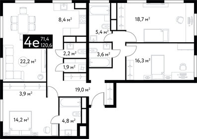 314 м², 6-комнатная квартира 215 000 000 ₽ - изображение 99
