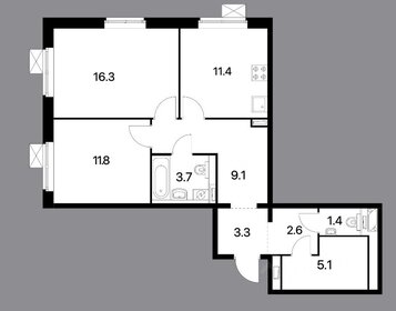 64,2 м², квартира-студия 24 900 000 ₽ - изображение 103