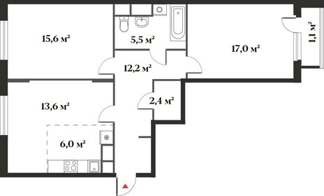 34,3 м², 1-комнатные апартаменты 15 280 822 ₽ - изображение 56