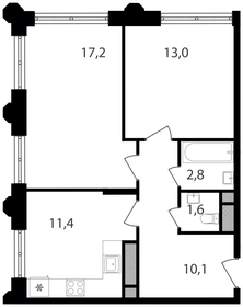 56,1 м², 2-комнатная квартира 18 159 570 ₽ - изображение 59