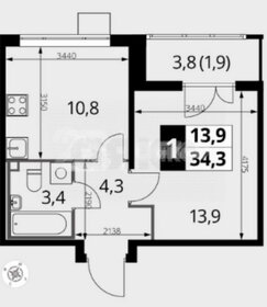 38,5 м², 1-комнатная квартира 7 050 000 ₽ - изображение 88